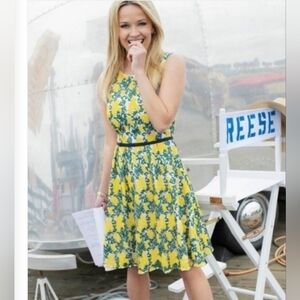 NWT! Draper James, Goldrenrod Embroidery Dress, Yellow/Green, SIZE 4
